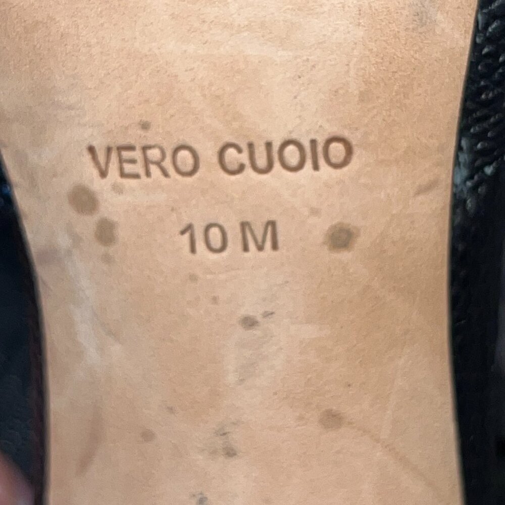 BCBGMAXAZRIA RUNWAY CONCORDE STAMPEDE OVER THE KNEE BLACK LEATHER BOOTS  HTF 10M - Picture 9 of 16